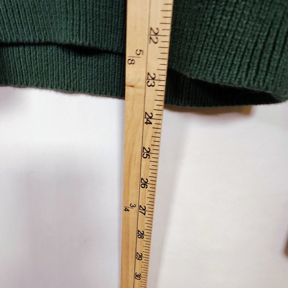 Loft Women's Large Green Ribbed Collared Sweater - Picture 8 of 10